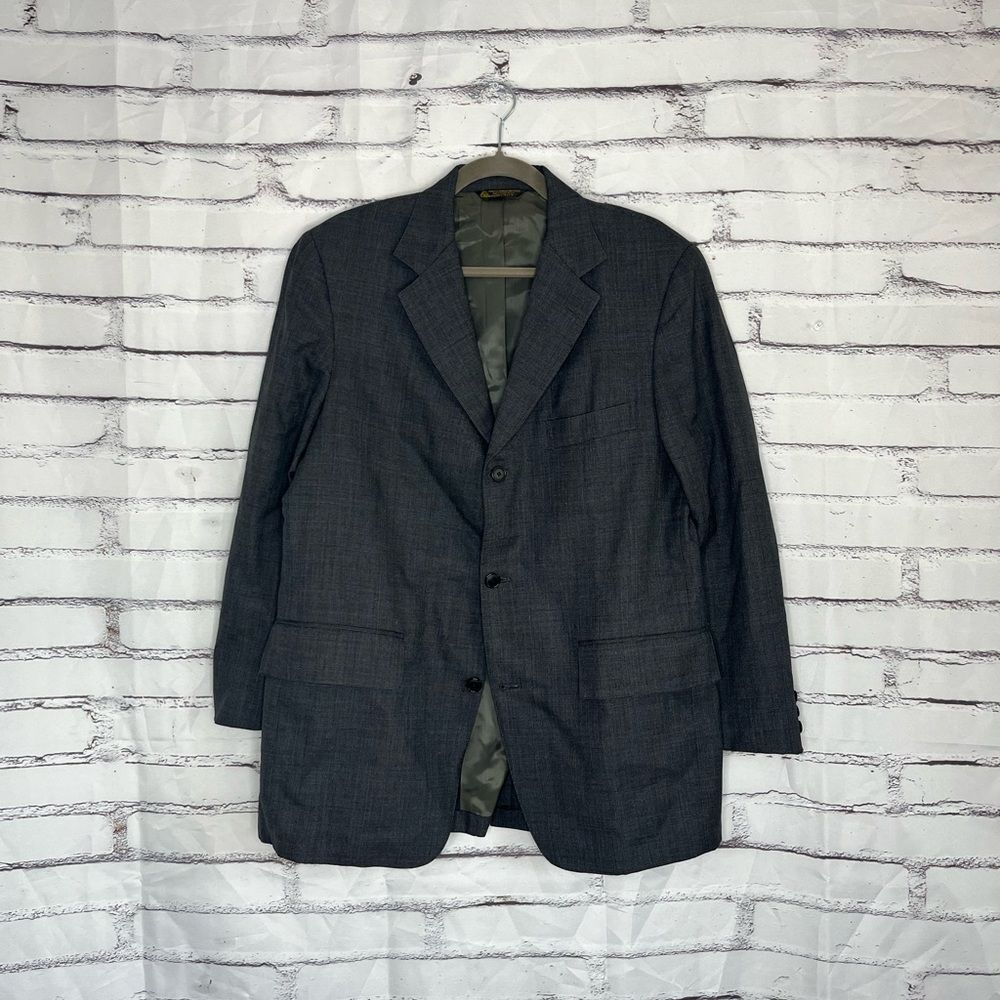 J. Press Prestige Blazer 100% Pure Wool Grey Sport Coat 40R Ivy League Canada